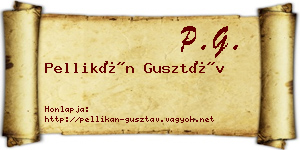 Pellikán Gusztáv névjegykártya